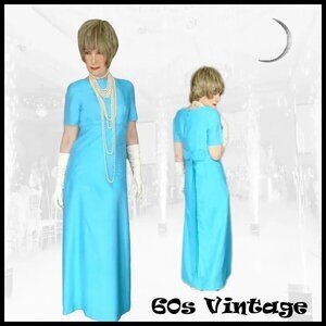 Simple Formal Gown Modest Evening Maxi With Sleeves - 60s Prom Bridesmaid